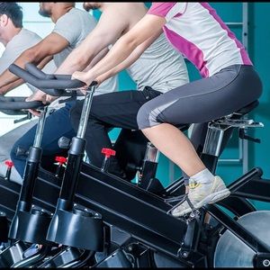 Spin bike pedals